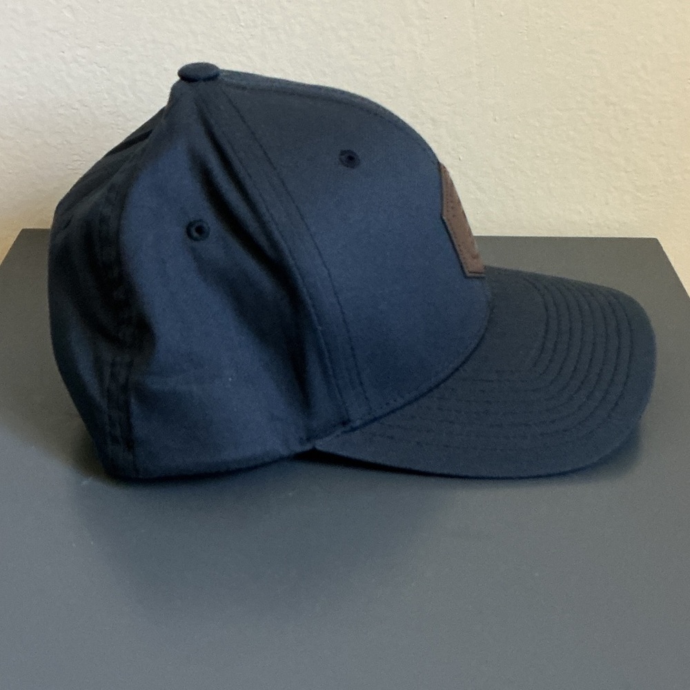 Travis Mathew Navy Blue Hat with Brown Patch - Picture 4 of 4
